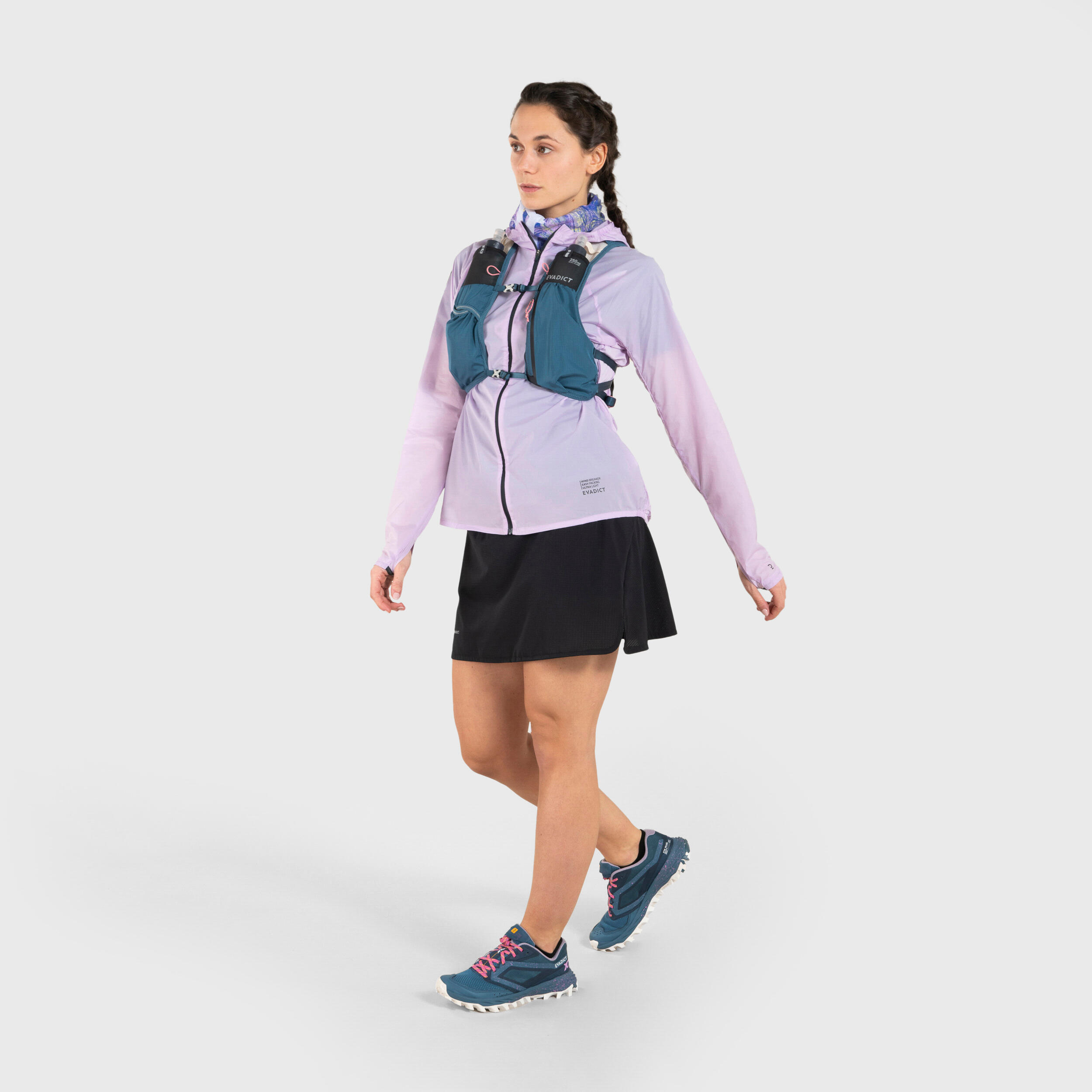 SKORT DA TRAIL RUNNING DA DONNA NERO