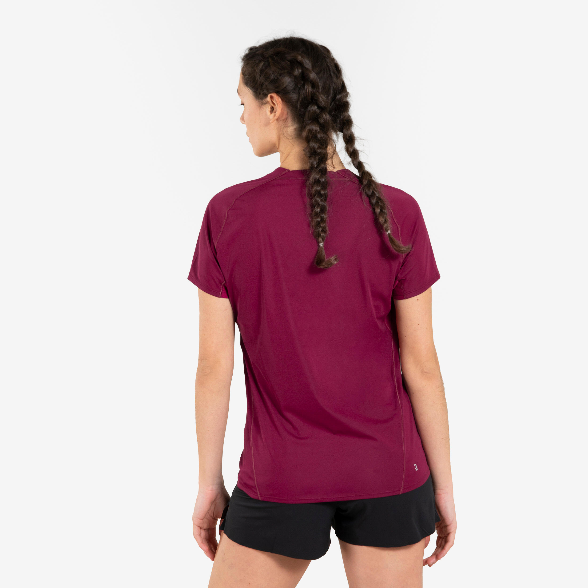 WOMEN'S SHORT-SLEEVED TRAIL RUNNING T-SHIRT GRAPH-RASPBERRY 4/6