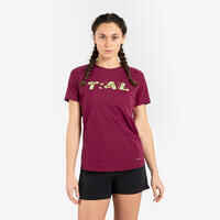 WOMEN'S TRAIL RUNNING SHORT-SLEEVED T-SHIRT - GRAPH/RASPBERRY 