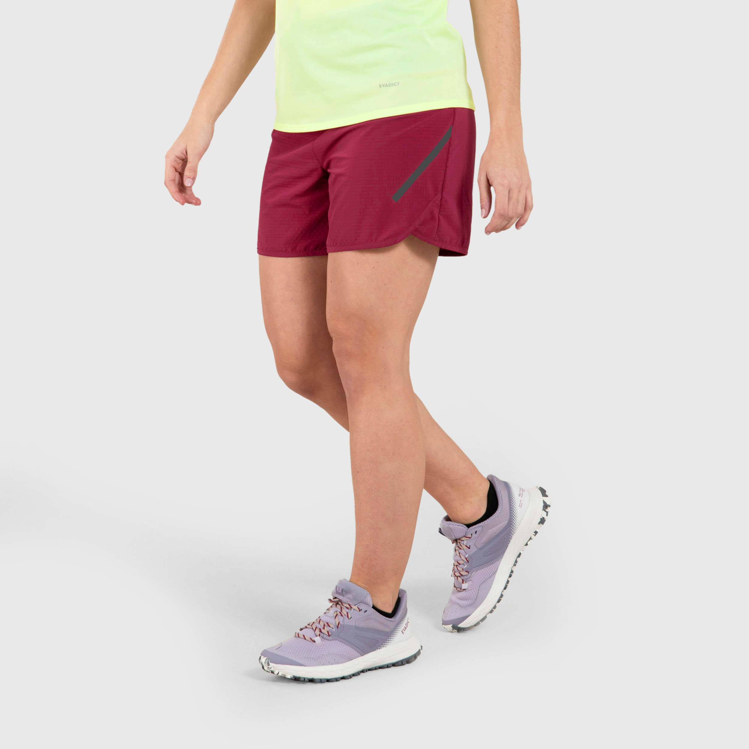 SHORT DE TRAIL RUNNING BAGGY FEMME FRAMBOISE