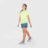 Majica kratkih rukava za trail trčanje ženska limeta zelena