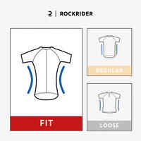 Maillot ciclismo MTB manga corta hombre Rockrider Race 720 turquesa