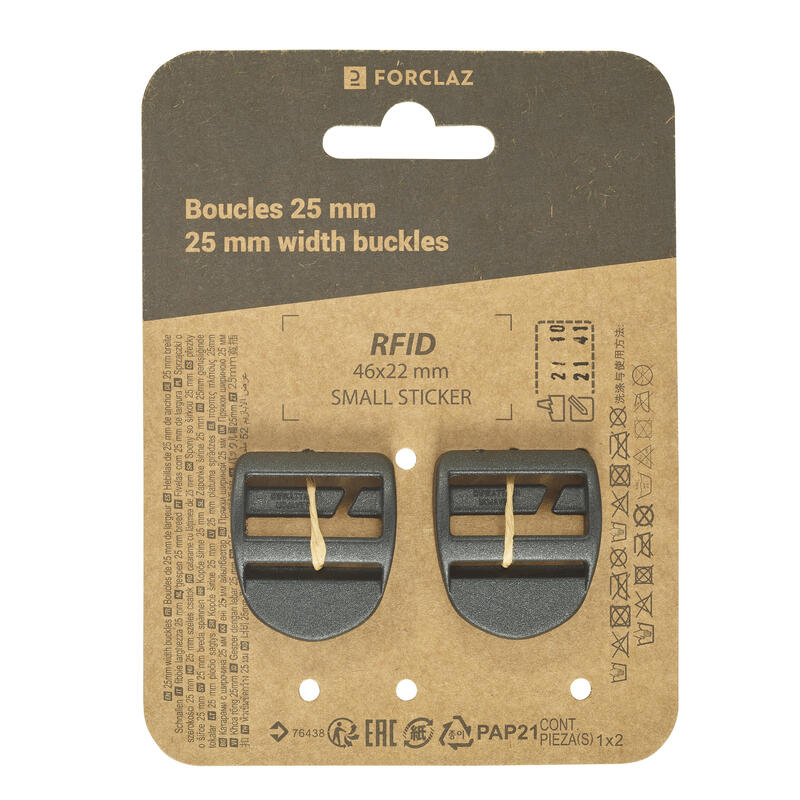 2 Boucles de serrage 25mm - fendues