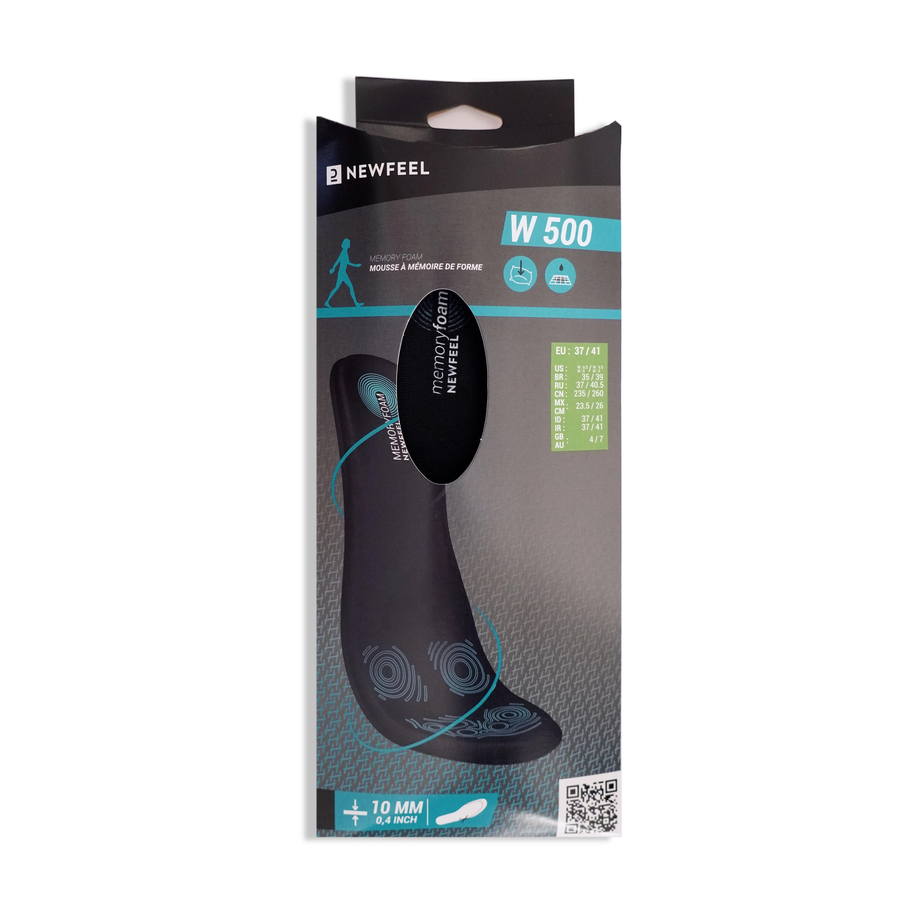 W500 Memory Foam Insoles NEWFEEL Decathlon
