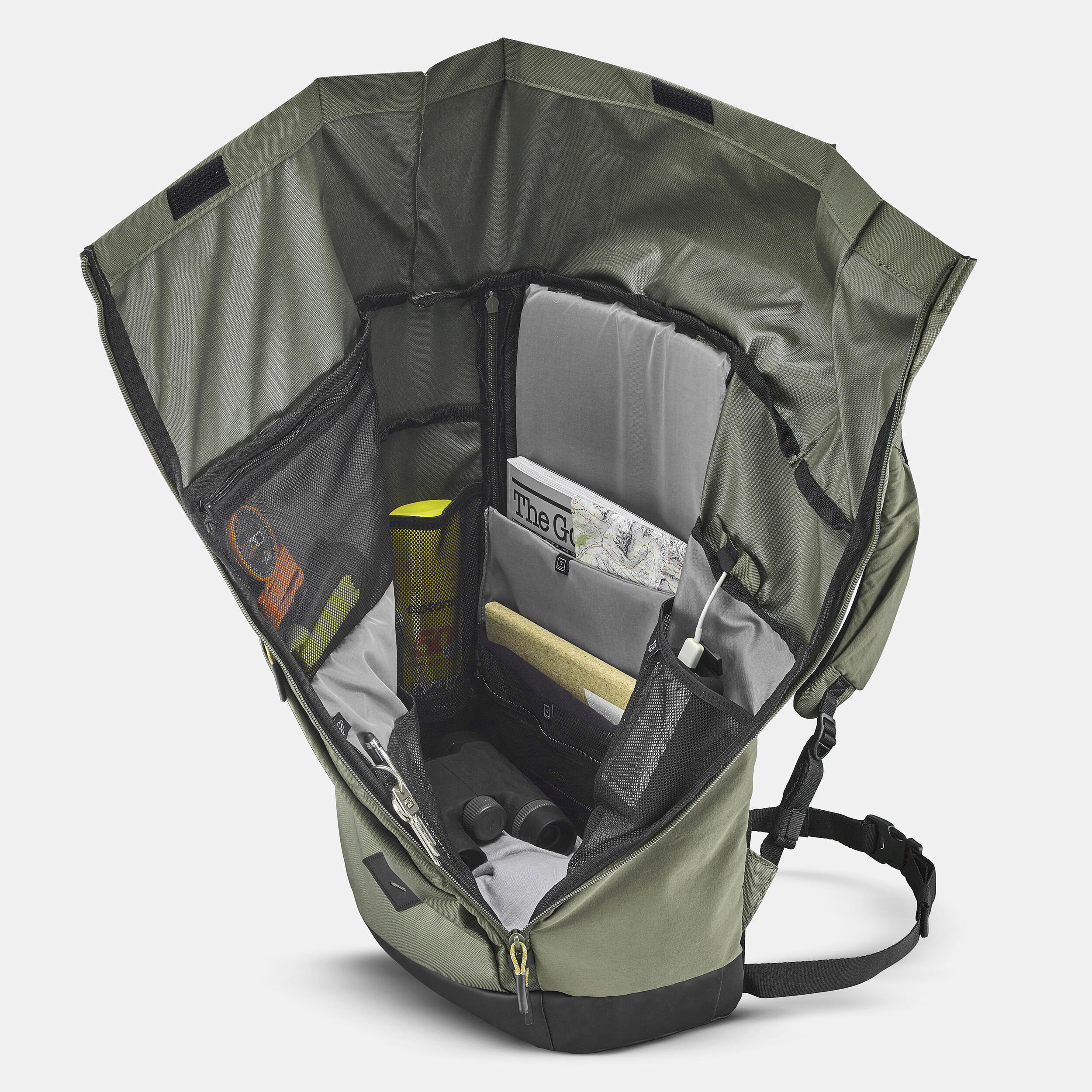 Zaino trekking NH500 Escape Rolltop 32L | verde oliva 15/17