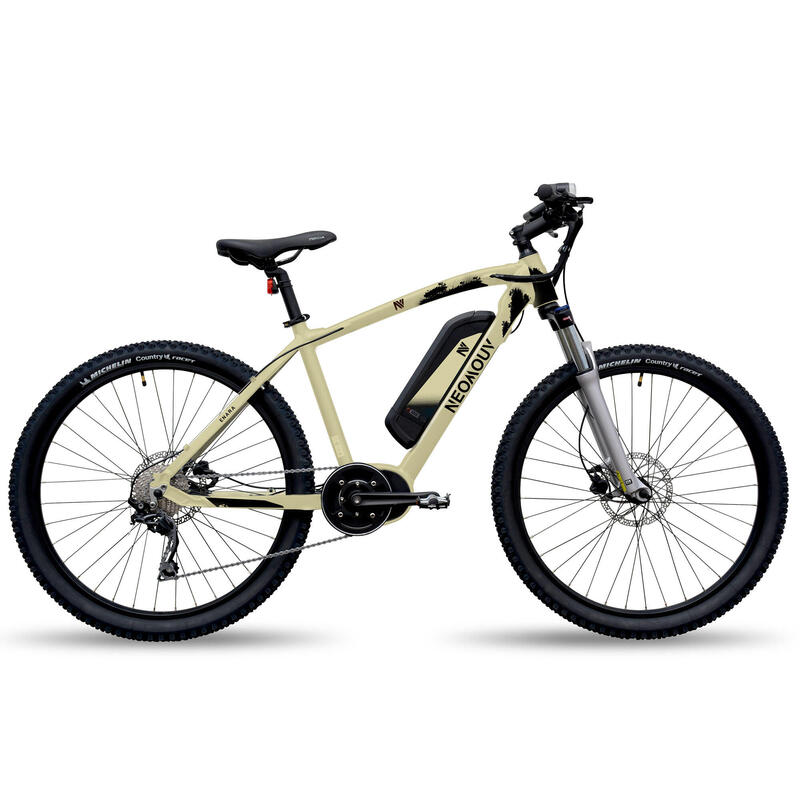 Vélo VTT électrique - NEOMOUV Enara - Crème 27,5"