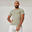 Férfi póló fitnesz edzéshez, 500-as, slim, világoszöld