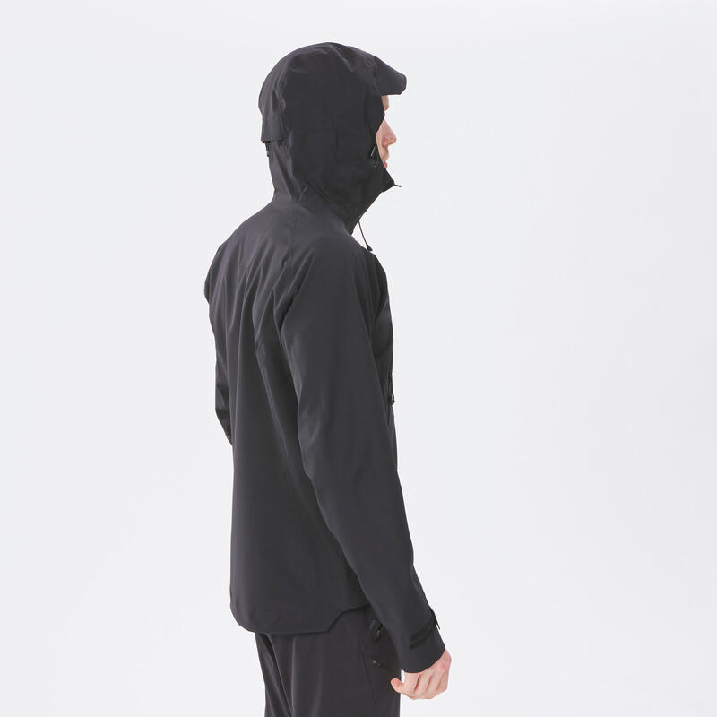 Casaco leve impermeável de caminhada Preto - MH500 - Homem 