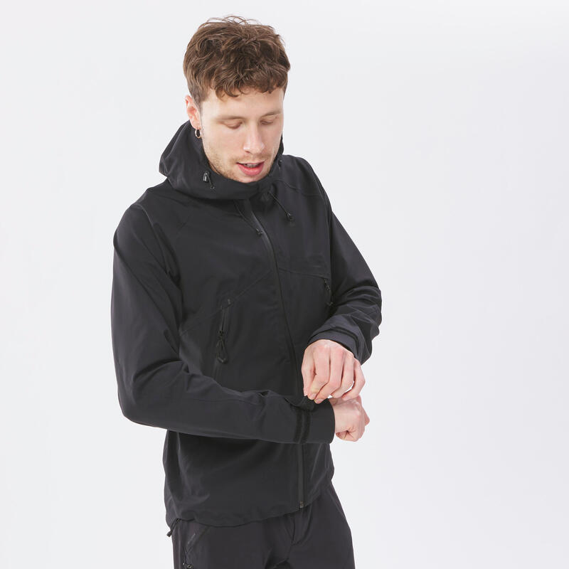 Wanderjacke Herren wasserdicht leicht - MH500 schwarz 