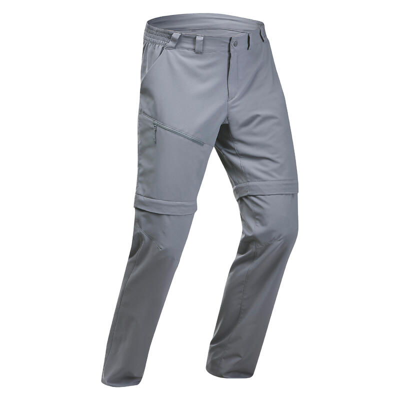 Pantaloni modulabili trekking uomo MH150 grigi