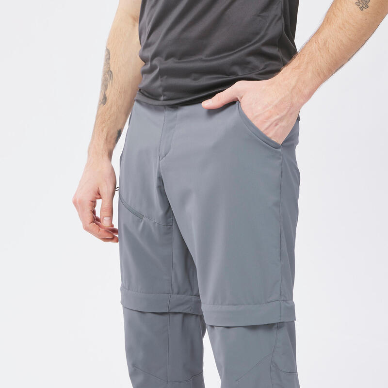 Wanderhose Zip-Off-Hose MH150 Herren grau