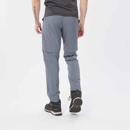 מכנסיים מודולריים לטיולים לגברים MH150 - אפור