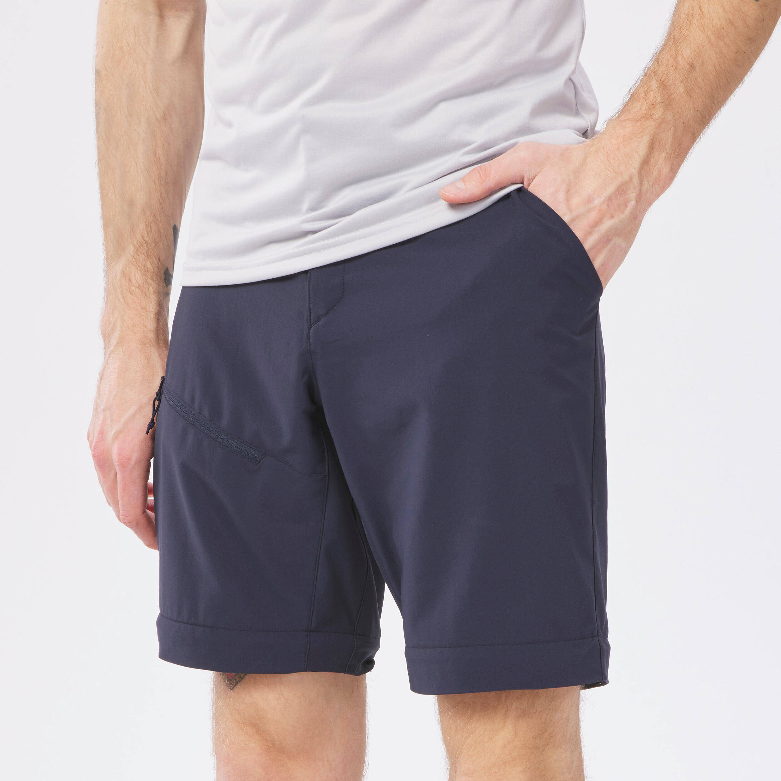 Men Zip-Off Convertible Dry Fit Pants Light Dark Blue - MH150 -  5