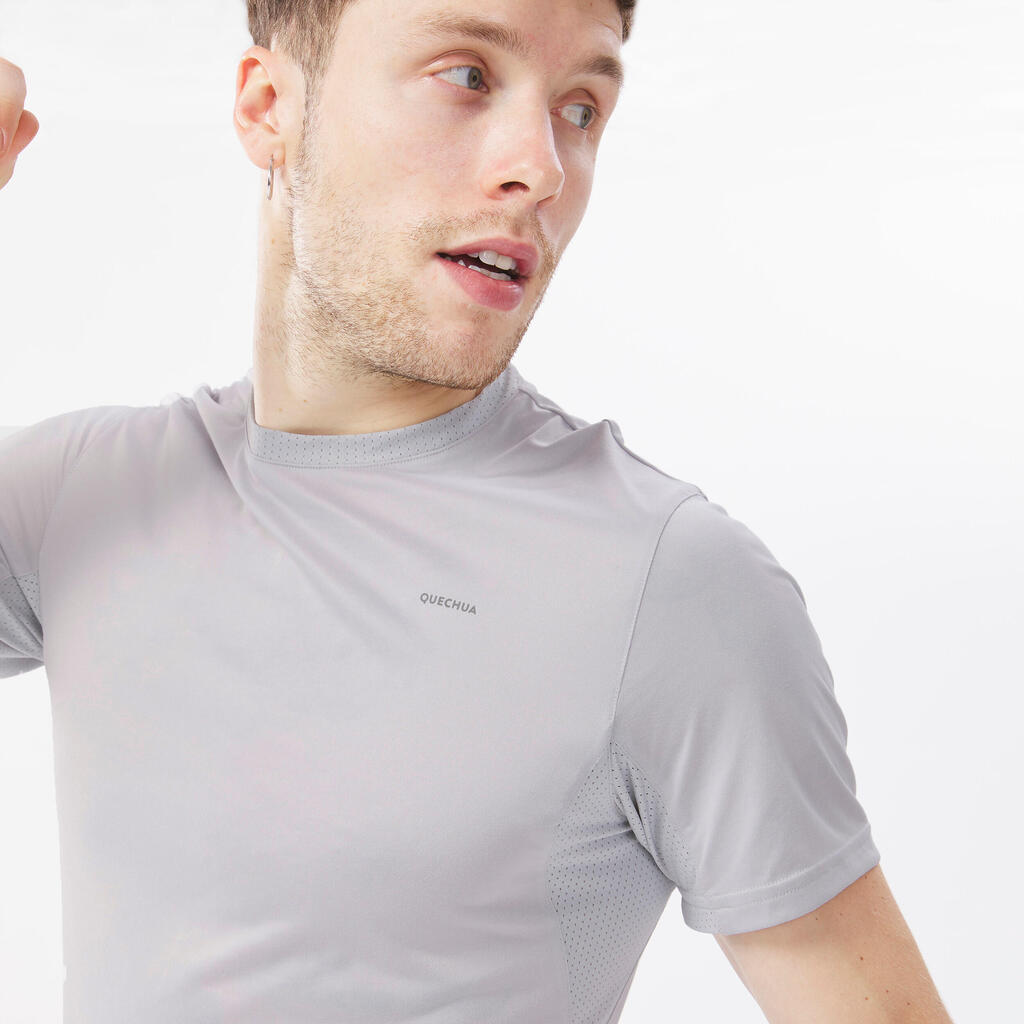 T-shirt de randonnée manches courtes en synthétique - Homme-  MH100