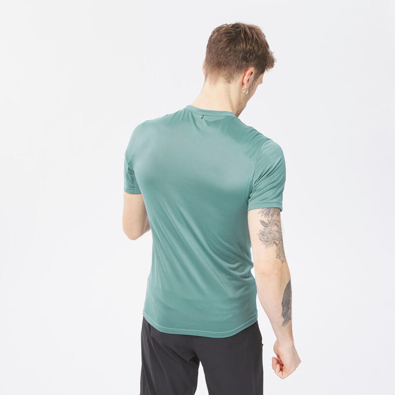 T-shirt de randonnée manches courtes en synthétique - Homme- MH100