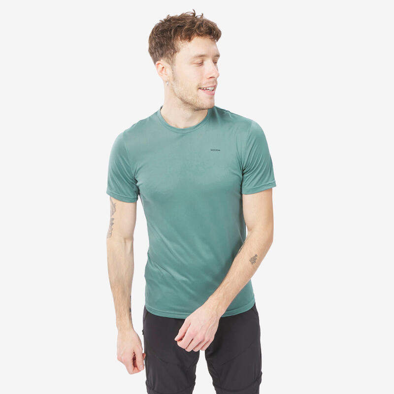 T-shirt trekking uomo MH100 verde scuro