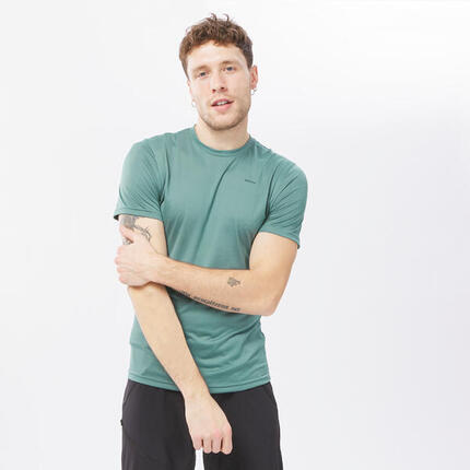T-shirt de randonnée manches courtes en synthétique - Homme- MH100