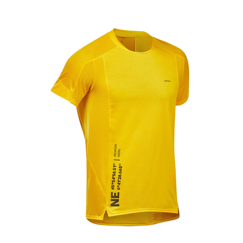 T-shirt de Caminhada Sintético MH500 - Homem - Amarelo