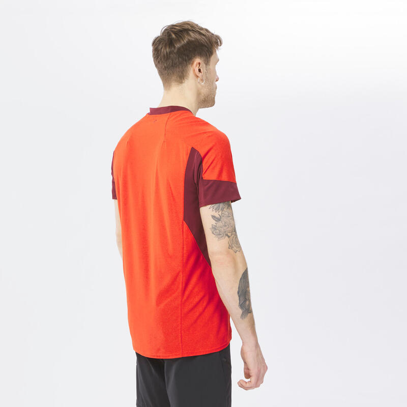Tricou Drumeție la Munte MH500 Roșu Bărbați