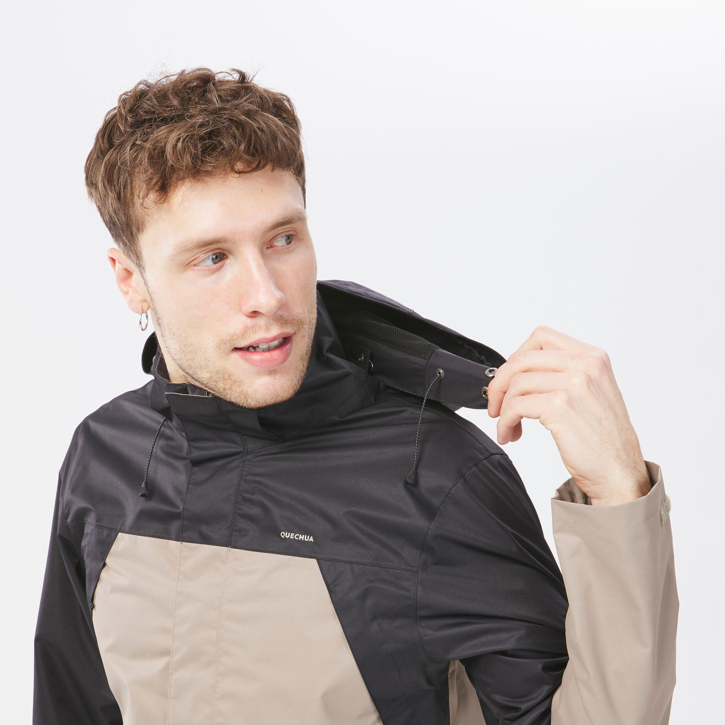 Men s Lightweight Waterproof Hiking Jacket MH100