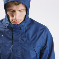Plava muška vodootporna jakna za planinarenje MH100