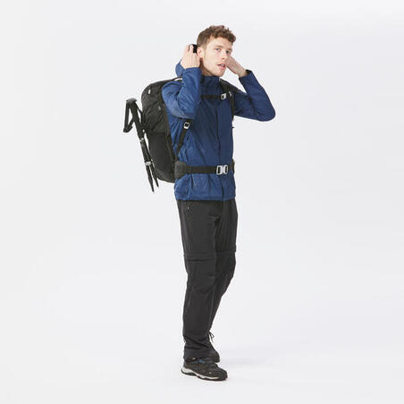 Plava muška vodootporna jakna za planinarenje MH100