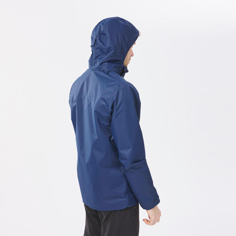 Wanderjacke Herren wasserdicht leicht Bergwandern - MH100 blau