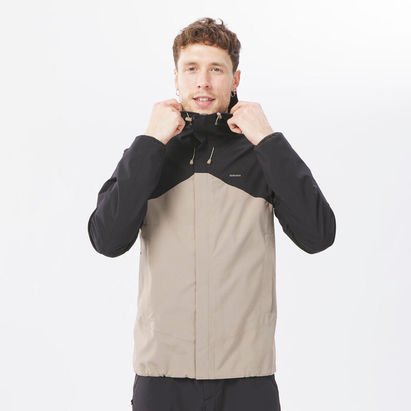 Erkek Outdoor Yağmurluk - Siyah/Bej - MH150