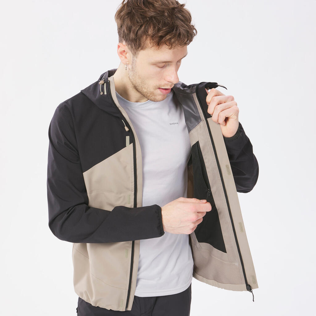 Chaqueta impermeable y liviana de senderismo para Hombre Quechua MH150beige