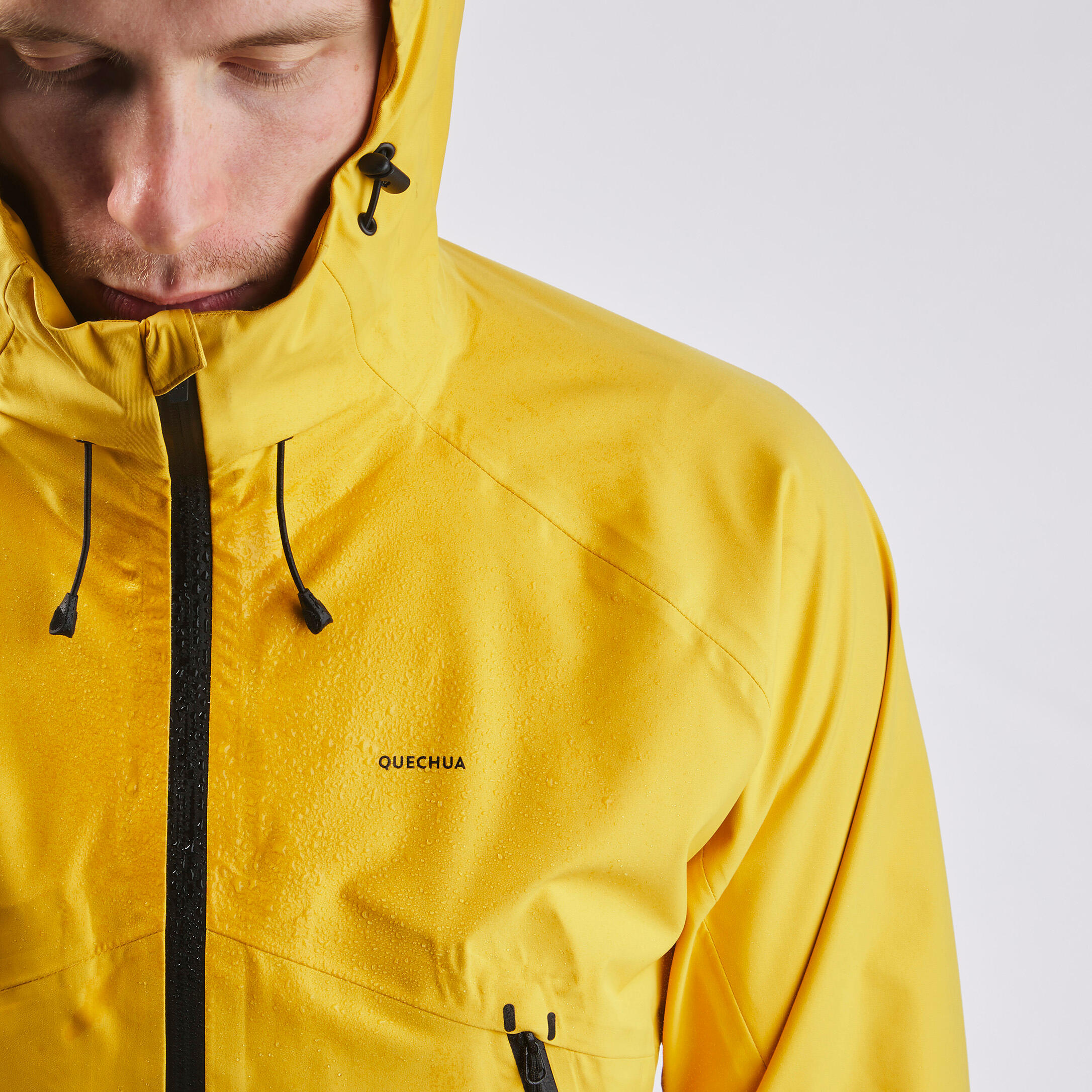Regenjacke Herren wasserdicht leicht - MH500 gelb 5/11