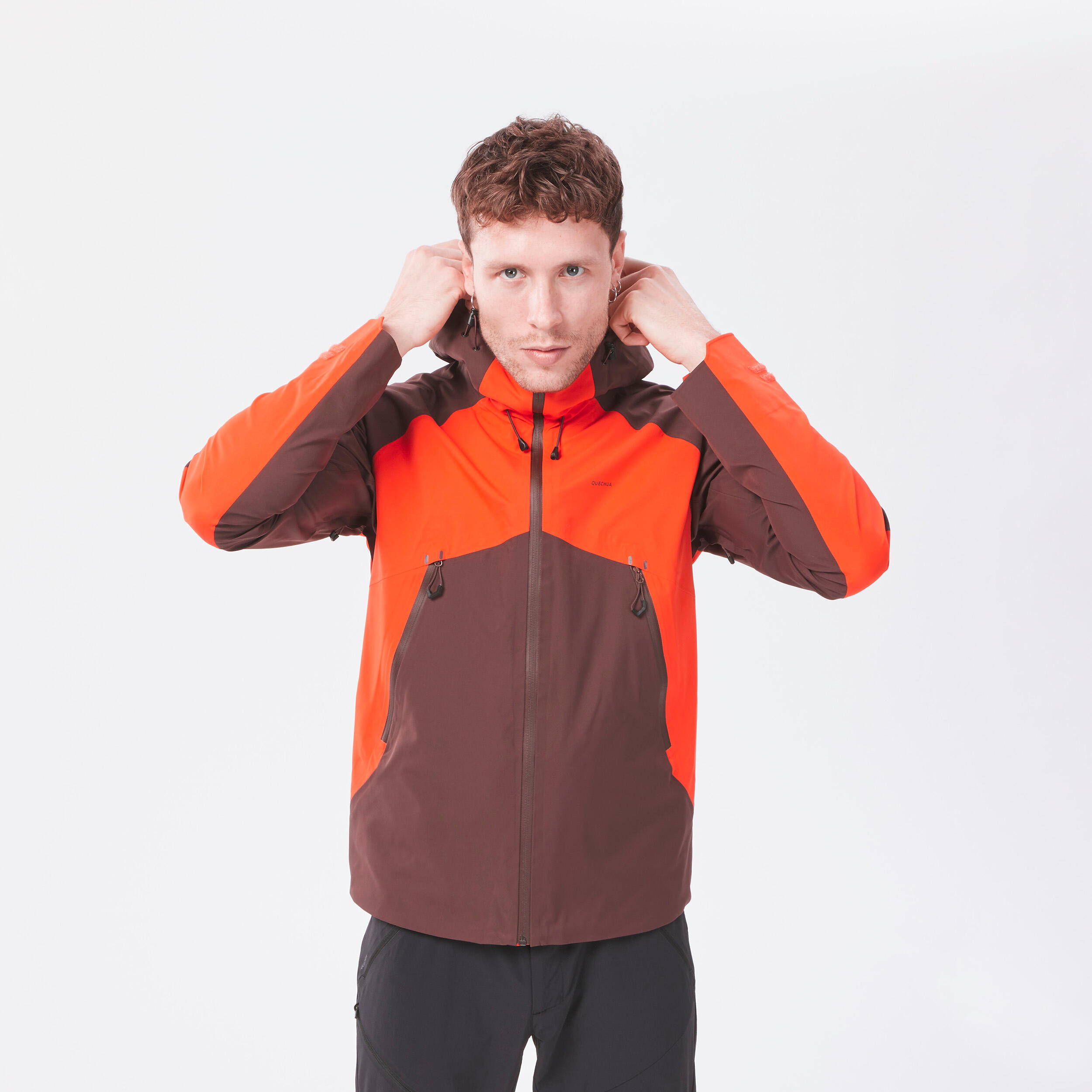 Men’s waterproof mountain hiking jacket, MH500 - Orange 13/21