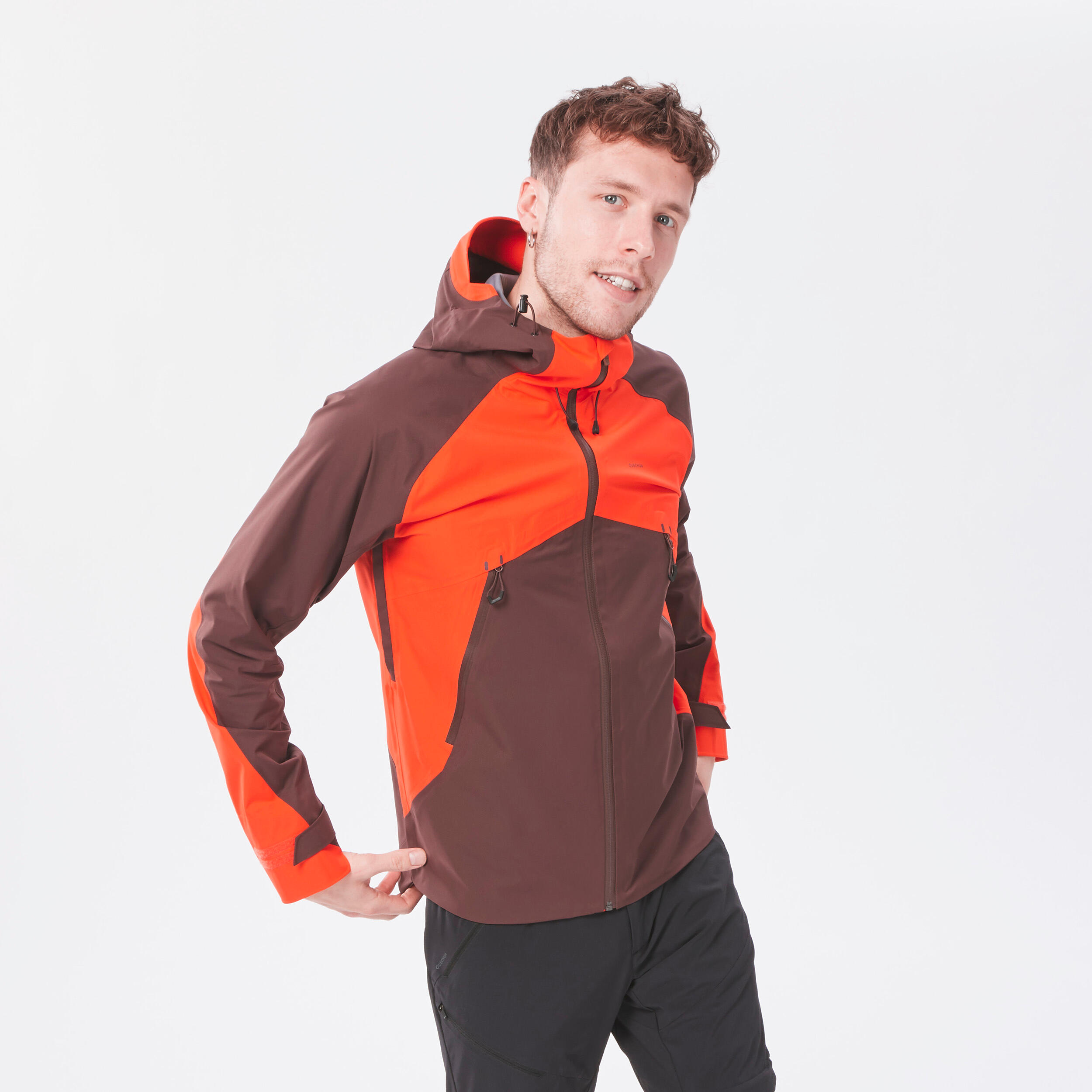 Men’s waterproof mountain hiking jacket, MH500 - Orange 12/21