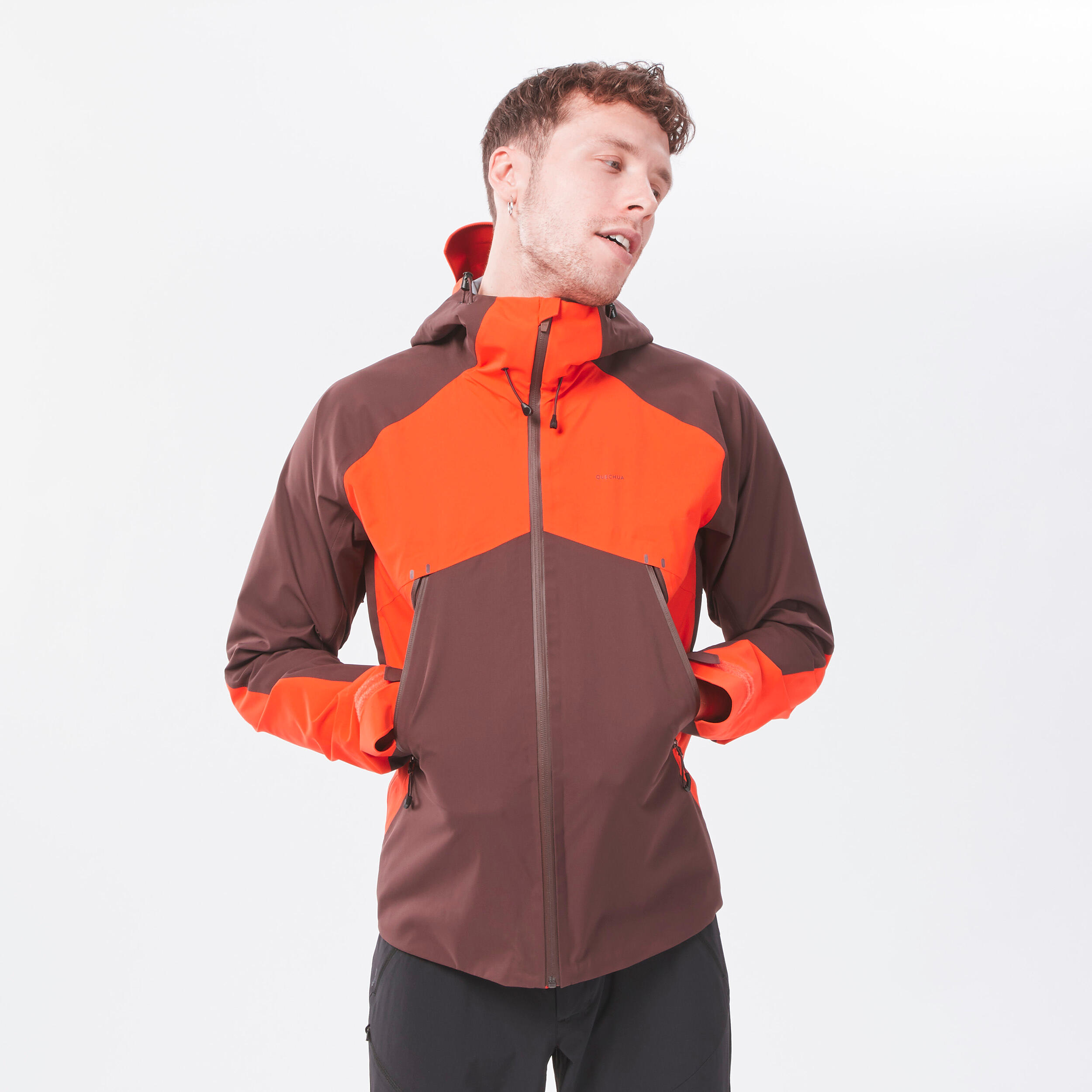 Men’s waterproof mountain hiking jacket, MH500 - Orange 11/21