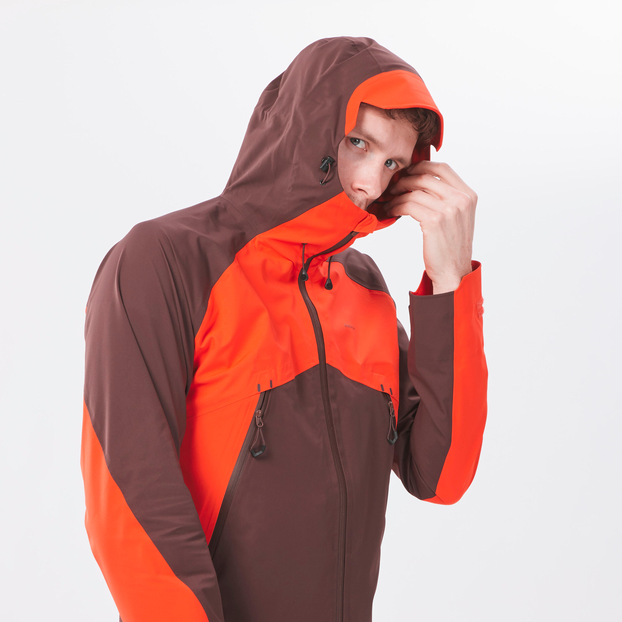 Men’s waterproof mountain hiking jacket, MH500 - Orange 7/21
