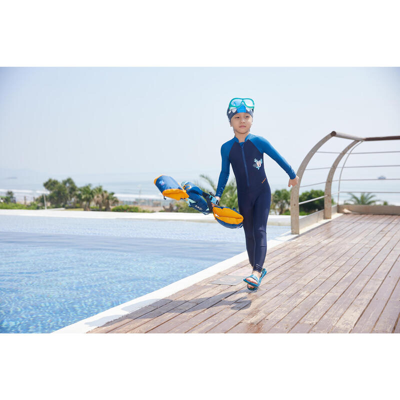Schwimmanzug Jungen Combiswim - 100 blau