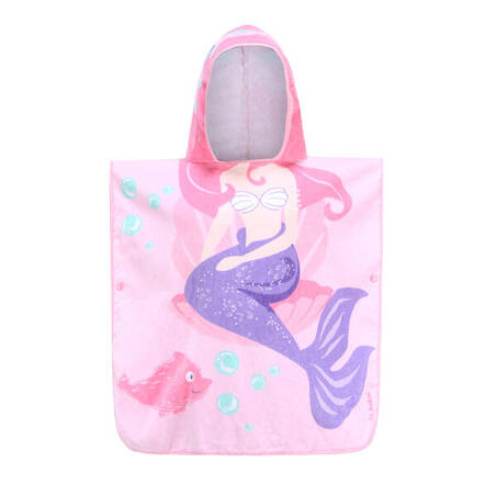 Handuk Ponco CN PON500 110 hingga 125 cm Mermaid Pink