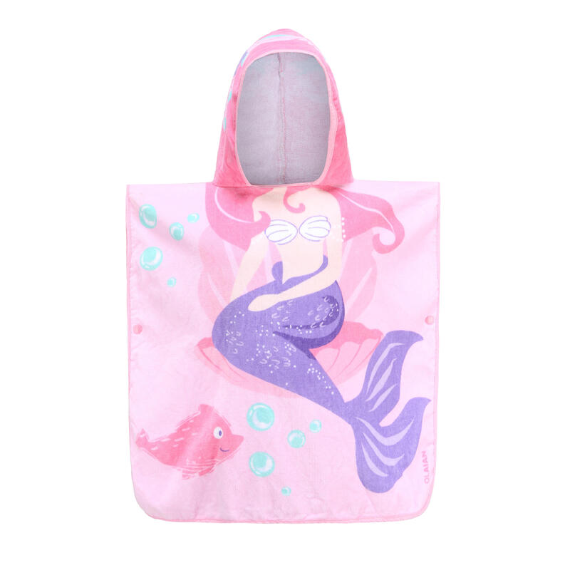 毛巾衣 PON500－粉紅美人魚款（110到125 cm）