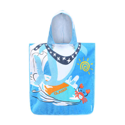 
      Surfing junior poncho shark blue
  