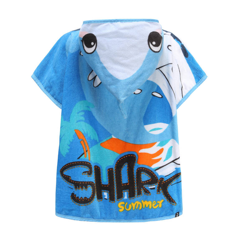 Surfing junior poncho shark blue