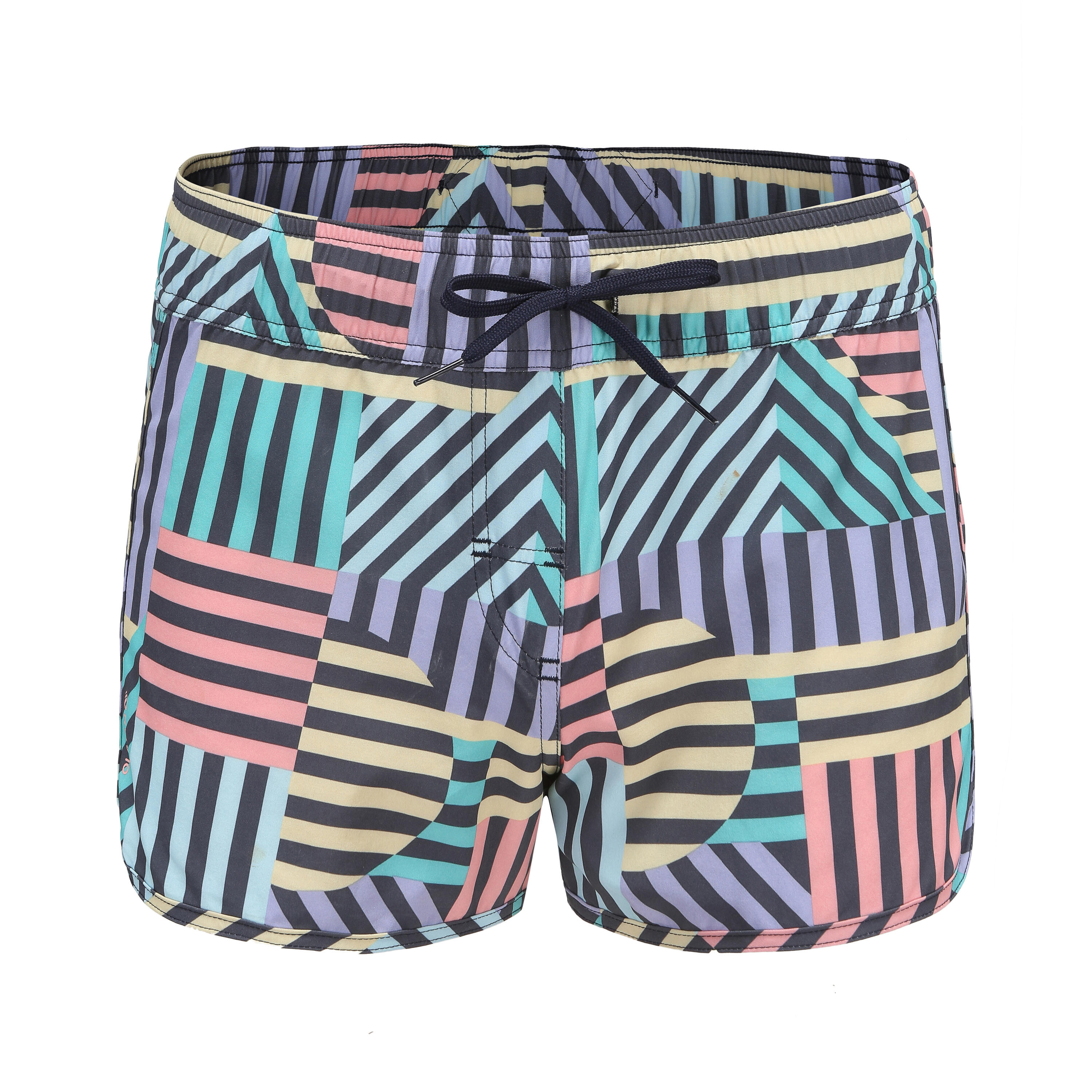 Women Surfing Boardshorts with Elasticated Waistband & Drawstring TINI GRAPHITI 1/10