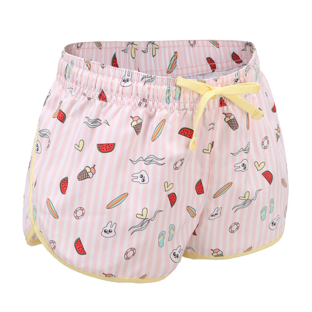 Short de bain surf Fille - Katy posy rose