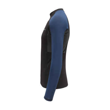 חולצת גלישה ארוכה לגברים דגם 500 עם הגנת UV - שחור