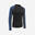UPF 50+ 男款抗UV防曬衝浪長袖T恤500－黑色