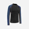 Vīriešu UV aizsardzības krekls ar garām piedurknēm “500”, melns, zils