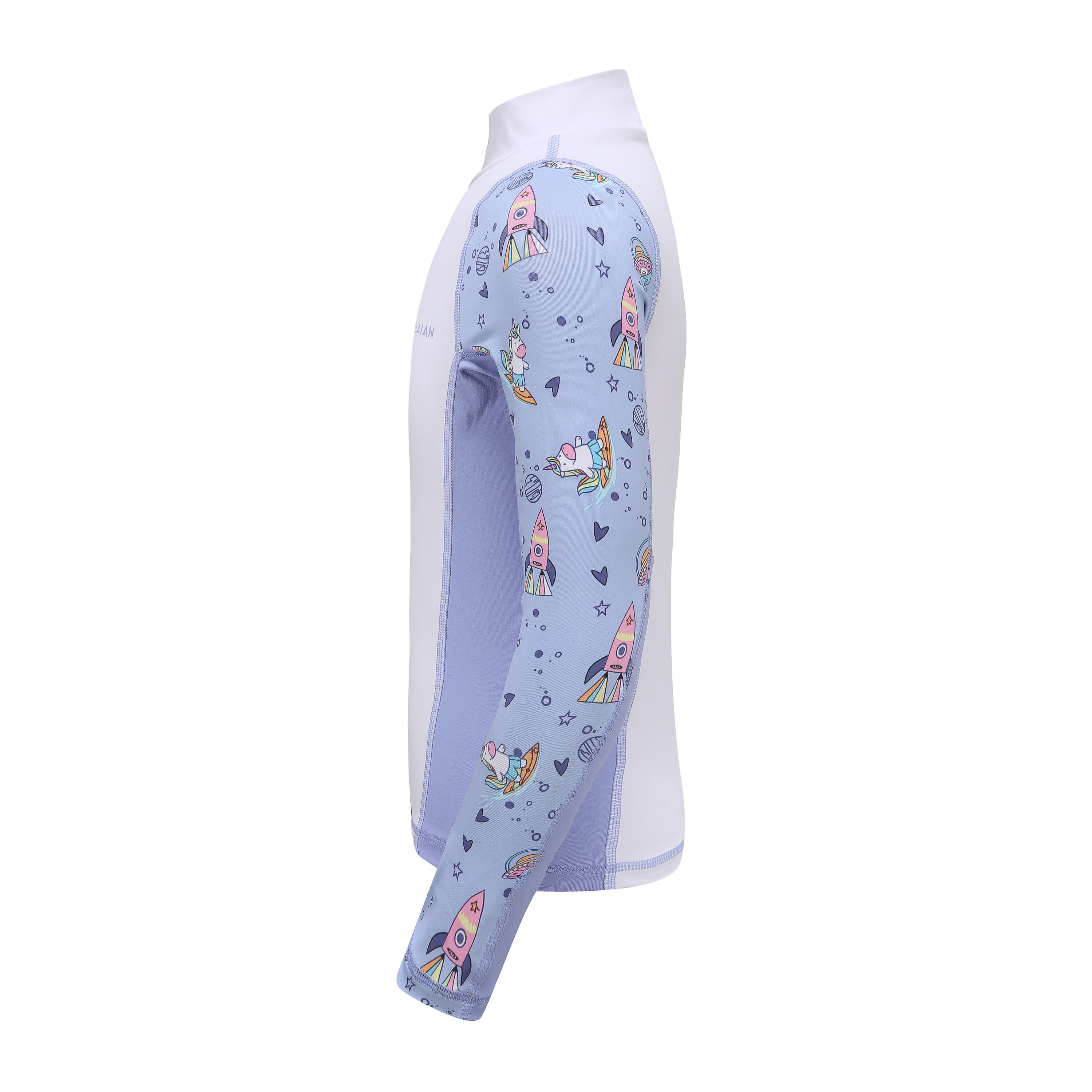 Girl’s surfing UV protective top 500L unicorn 3/9