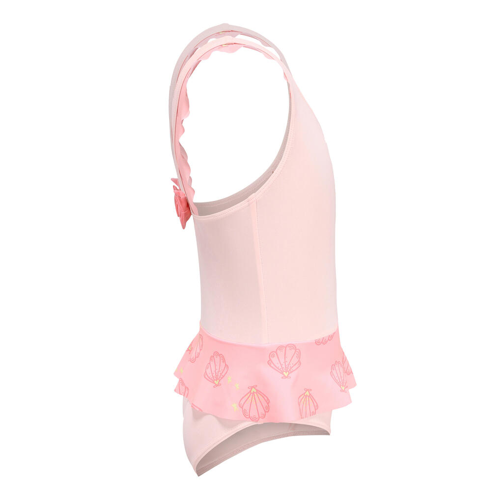 Maillot De Bain 1 Pièce Bébé Fille Jupette Rose Imprimé Sirène