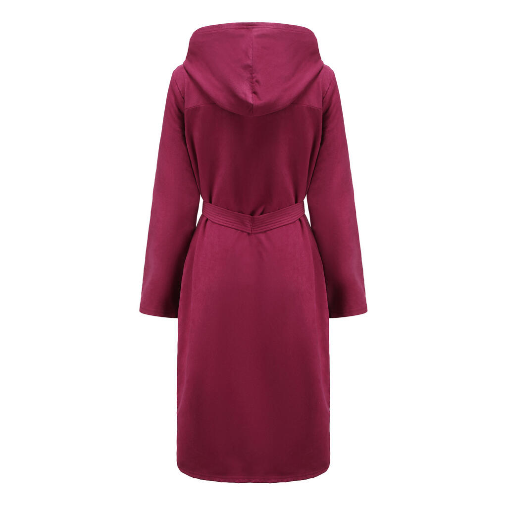 peignoir de bain femme microfibre compact violet