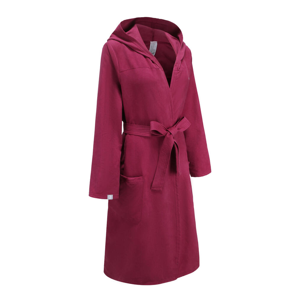 peignoir de bain femme microfibre compact violet