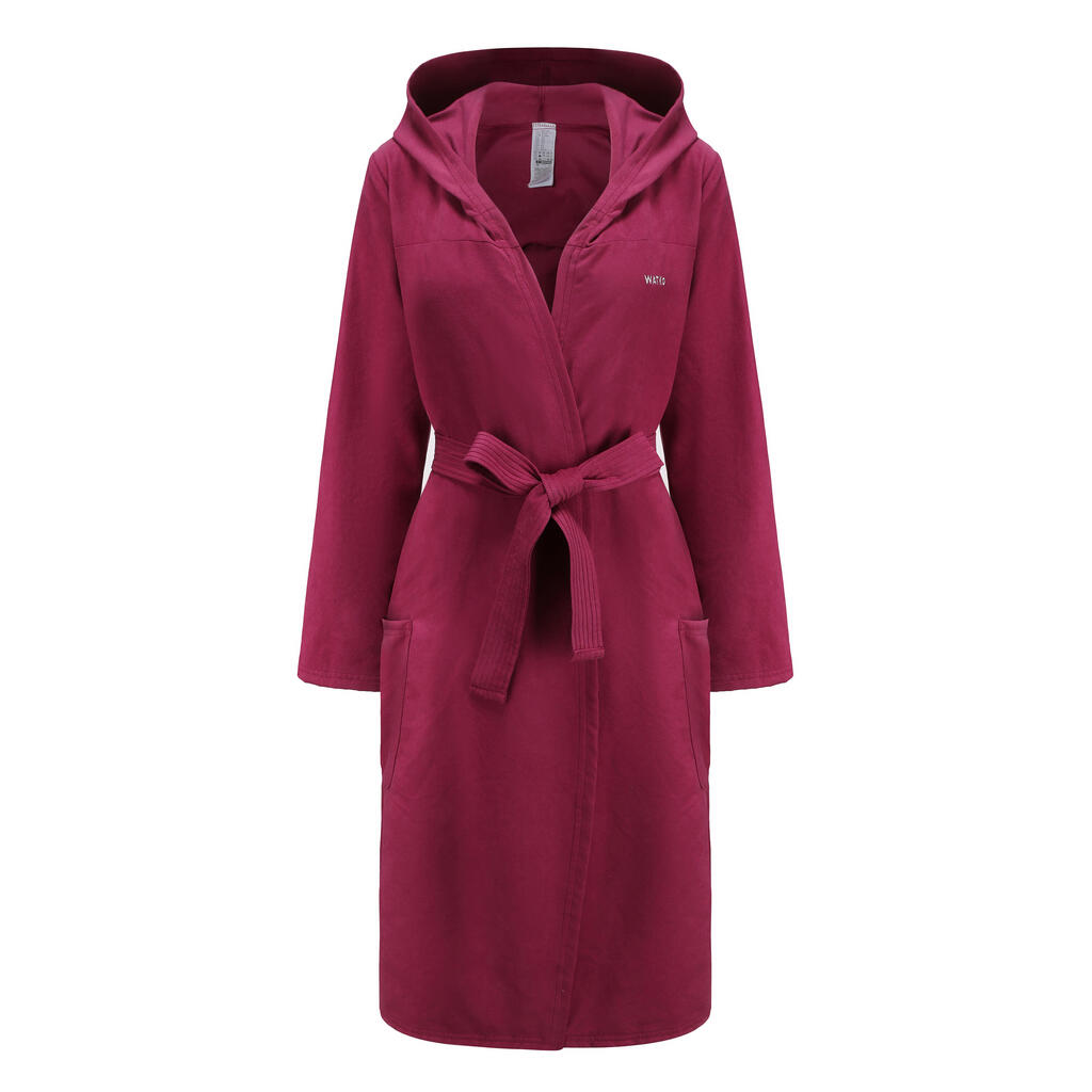 peignoir de bain femme microfibre compact violet