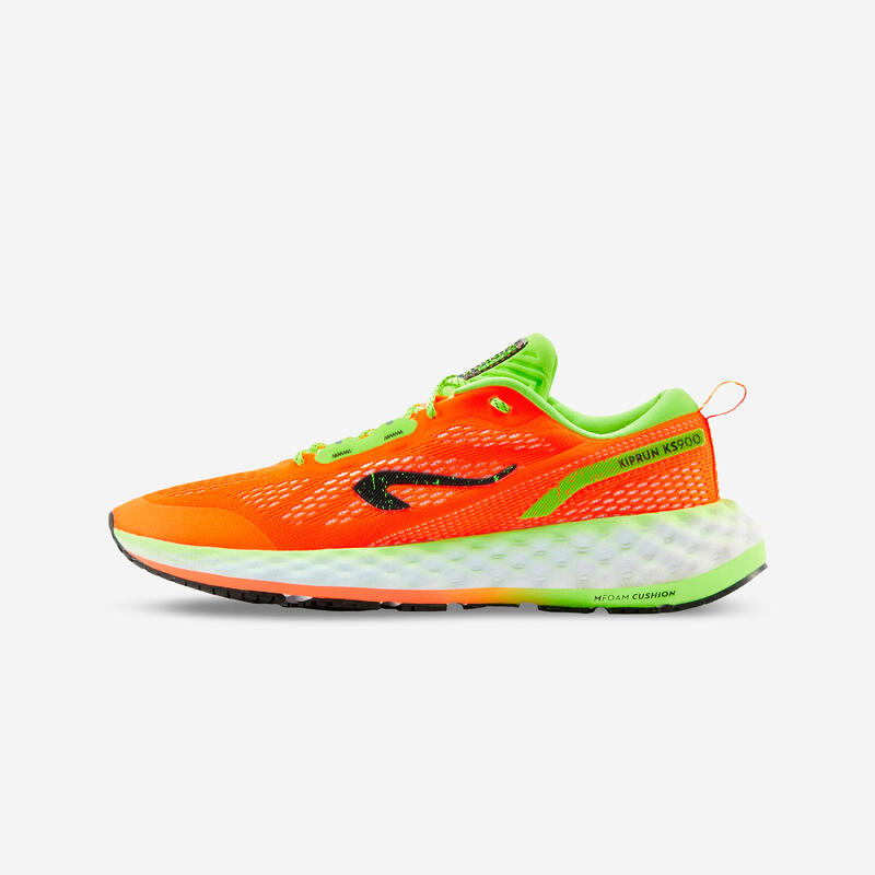 CHAUSSURES DE RUNNING HOMME KIPRUN KS900 ORANGE JAUNE